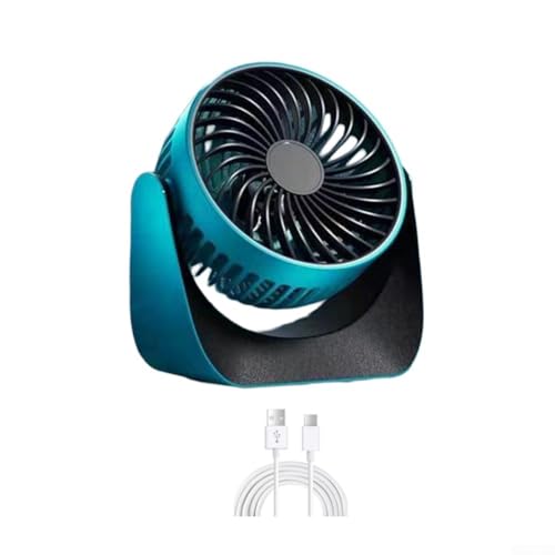 Tragbarer Tischventilator mit verstellbarer Neigung für optimale Luftzirkulation für Zuhause oder Büro (blau) von CNANRNANC
