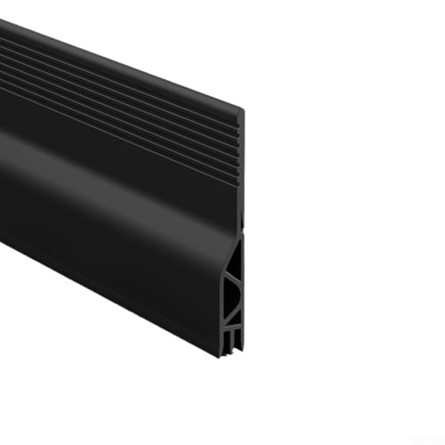 Tür-Zugluftstopper mit extra breitem Klebeband für effizienten Windschutz und Schalldämmung (Schwarz) von CNANRNANC