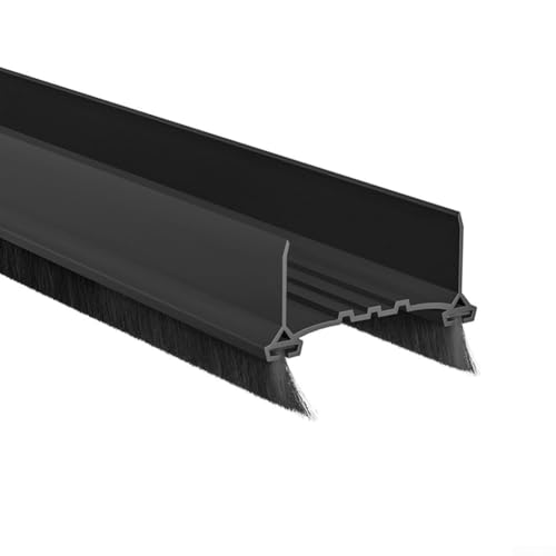 Türbodendichtungsstreifen aus Anti-Delamination-PVC und weichem Filzkante, entworfen, um Zugluft, Staub und Lärm für Türspalten von 0 3 bis 1 5 cm zu blockieren (schwarz) von CNANRNANC
