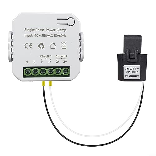 Tuya Smart Life ZIGBEE Energiezähler 80A mit Klemme CT Stromwandlerklemme Energiezähler kWh-Leistungsmonitor von CNANRNANC