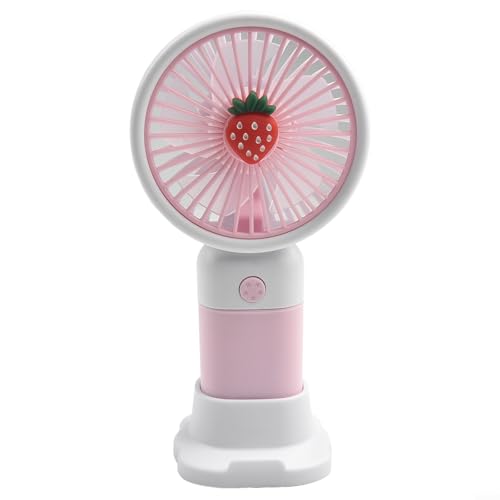 USB-Mini-Ventilator mit Hand- und Schreibtischfunktion, perfekt für den persönlichen Kühlbedarf (Rosa) von CNANRNANC