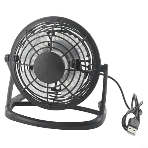 USB-Tischventilator, klein, leise und tragbar, persönlicher Kühler, perfekt für den Schreibtisch (schwarz) von CNANRNANC