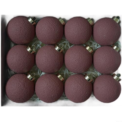 Urlaubsdekorationen mit strukturierter Zement-Weihnachtskugel mit matt mattierter Kunststoffkonstruktion und einfach aufzuhängendem Design für Bäume und Kränze (C) von CNANRNANC