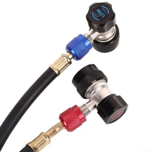 Verstellbare Schnellkupplungs-Adapter-Anschlüsse für R134a Kfz-Klimaanlage mit Schnappverschluss und eingebauten 14 Steckern von CNANRNANC