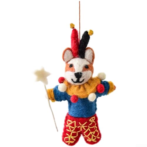 Weihnachtsbaumschmuck mit handgefertigten Wollfilz-Hängeornamenten mit Feiertagscharakteren (Bell Hamster) von CNANRNANC