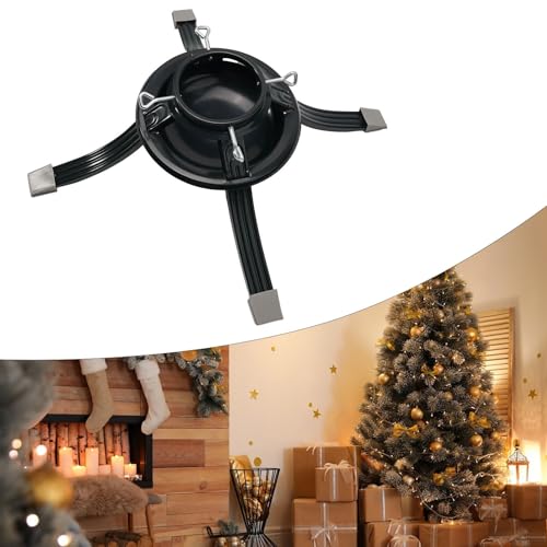 Weihnachtsbaumständer mit großem Durchmesser aus Metall, perfekt geeignet für schwere lebende Bäume mit maximaler Stützfunktion (mittel) von CNANRNANC