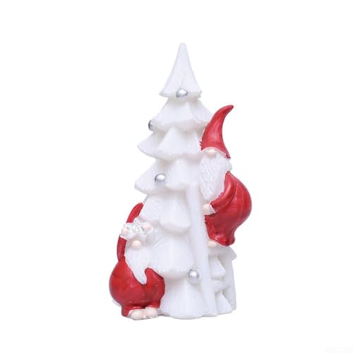 Weihnachtsmann kletternder Baum Ornament Harz Figur dekorativer Akzent für Weihnachten saisonale Heimdekoration und festliche Anzeige (weiß) von CNANRNANC