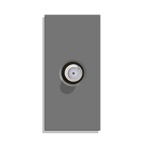 CNBINGO 1/2 Satellitensteckdose-Funktionsschnittstelle, Einzelne Satellitensteckdose-Schnittstelle, Grau von CNBINGO