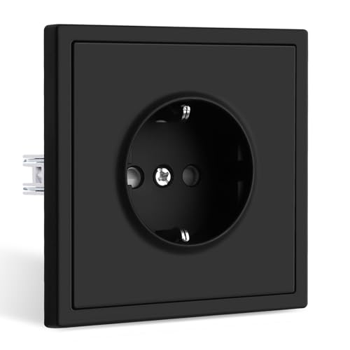 CNBINGO Einzelsteckdose Schwarz Matt 1 Fach Steckdose Unterputz Schuko Steckdose Wandsteckdose CNBINGO Einzelsteckdose Schwarz Matt 1 Fach Steckdose Unterputz Schuko Steckdose Wandsteckdose von CNBINGO