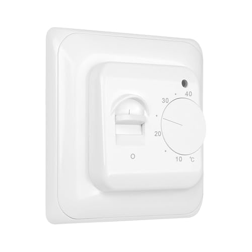 CNBINGO Raumthermostat Fußbodenheizung Elektrisch Regler mit Fühler, Mechanisch Thermostat Fussbodenheizung Elektrische Fusbodenheizungsregler Unterputz von CNBINGO