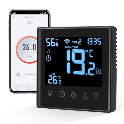 CNBINGO Smart Thermostat Unterputz Boiler WLAN Heizungsthermostat Raumthermostat WLAN Digital Raumthermostat Kompatibel mit Alexa Echo, Google Assistant von CNBINGO