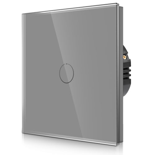 CNBINGO Touch Wechselschalter unterputz in Grau - einfach Lichtschalter mit Status-LED und Glas Panel - 1 Fach Wandschalter - Paar nur mit diese Serie Wechselschalter CNBINGO Touch Wechselschalter unterputz in Grau - einfach Lichtschalter mit Status-LED und Glas Panel - 1 Fach Wandschalter - Paar nur mit diese Serie Wechselschalter von CNBINGO