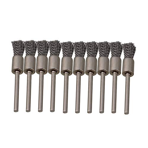 cnbtr 8MM Silber Edelstahl Pen Form End Pinsel Drahtbürste-Bohrer Ende Schaft 10 Stück, Silber cnbtr 8MM Silber Edelstahl Pen Form End Pinsel Drahtbürste-Bohrer Ende Schaft 10 Stück, Silber von CNBTR
