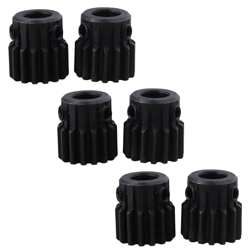 CNBTR 1 Mod 15T Ritzel Zahnrad 8 mm Lochdurchmesser Stahl Motor Rack Stirnräder Schwarz 6 Stück von CNBTR