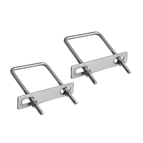 CNBTR 2 Stück quadratische U-Bolzen M8 x 85 x 120 mm 304 Edelstahl Spanngurte U-Bolzen mit Mutterdichtung von CNBTR