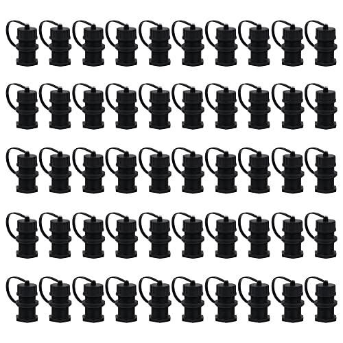 CNBTR 50 Stück Ethernet LAN schwarz IP68 Bewachen M20 Stuffing Kontermutter Kunststoff RJ45 Unterwasser Verschraubung Verbinder von CNBTR