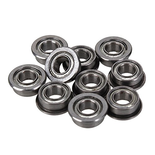 Silber Zink Legierung Shielded Flansch Modell Flansch Kugellager 3 x 6 x 2.5 mm Packung mit 10 von CNBTR