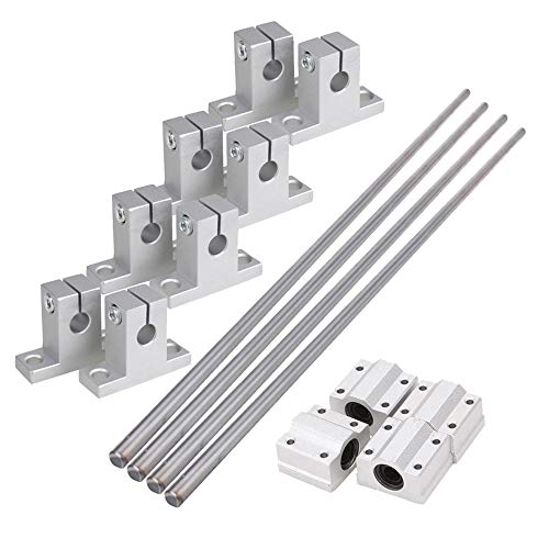 CNBTR Horizontale 8mm Dia Linear Motion Kugellager Gleitbuchse & 500mm Linear Welle Optical Axle mit Rod Rail Support Pack von 16 CNBTR Horizontale 8mm Dia Linear Motion Kugellager Gleitbuchse & 500mm Linear Welle Optical Axle mit Rod Rail Support Pack von 16 von CNBTR
