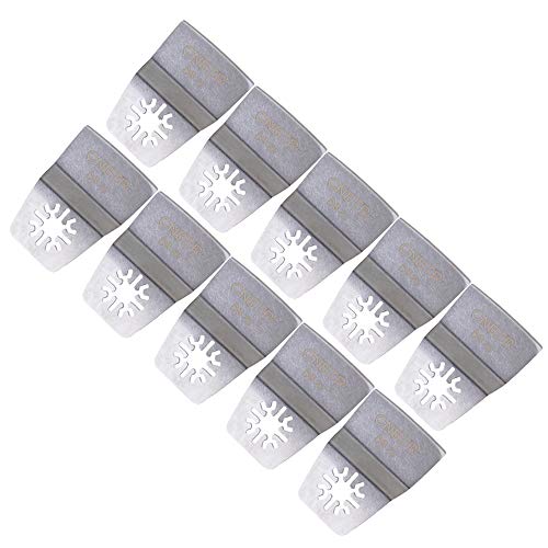 Silber 52mm Breite Edelstahl Oszillierwerkzeug Universal Flexible Scraper Blade Multi-Tool-Set von 10 von CNBTR