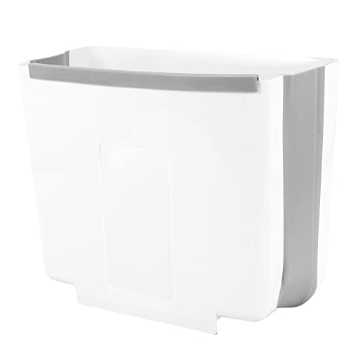 CNBYDK Zusammenklappbarer Mülleimer für Küchenschranktüren, zum Aufhängen an Badezimmer- und Toilettenpapier, grau von CNBYDK