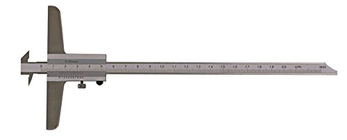 CNC QUALITÄT Tiefen-Messschieber 200 mm mit Haken und umsteckbarer Stange DIN 862 von CNC QUALITÄT