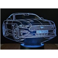 Ford Mustang 3D Lampe Mit Wunschkennzeichen Und/Oder Name von CNCCutShop