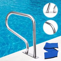 Schwimmbad Handlauf Edelstahl Handrail Pool Haltegriff PoolgeläNder Load Swimmingpool HandläUfe Einstiegshilfe U FöRmiger Leiter Mit Griffabdeckung von CNCEST
