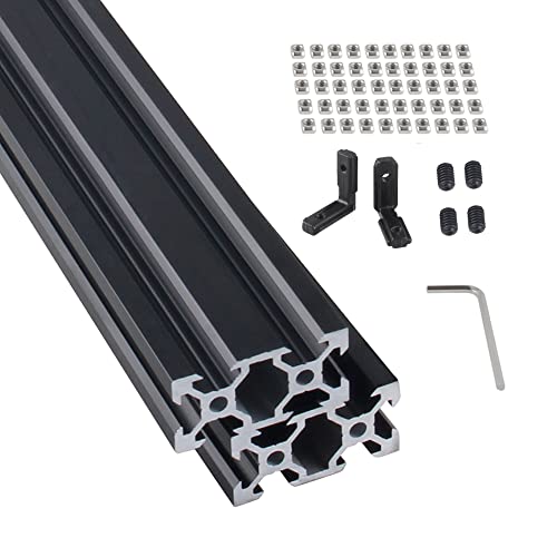 CNCMANS 2 Stück 600mm 2040 Aluminiumprofil Extrusions V Typ Schwarz Europäischer Standard Eloxierte Linearschiene Aluminium Profil für 3D-Drucker und CNC-Maschinen CNCMANS 2 Stück 600mm 2040 Aluminiumprofil Extrusions V Typ Schwarz Europäischer Standard Eloxierte Linearschiene Aluminium Profil für 3D-Drucker und CNC-Maschinen von CNCMANS