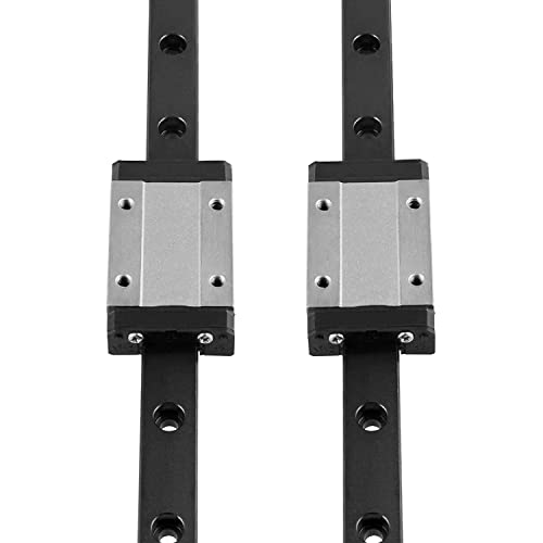 CNCMANS 2 Stück MGN9 550mm Linearführungen Lagerstahl Lineare Schienenführung 550mm mit MGN9H Edelstahl Gleitblöcke Linearlager für CoryXYZ DIY 3D Drucke (MGN9H 550mm Schiene, H-Type) von CNCMANS