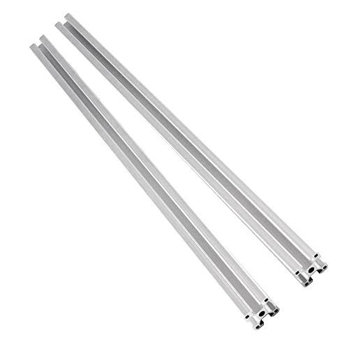 CNCMANS ALU Profil Aluprofil 2 Stück 40x40 600mm Aluminiumprofil Extrusions Linearschiene T-Typ Europäischer Standard silber eloxiert Anti Rost 4040 Montage-Konstruktionsprofil von CNCMANS