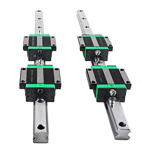 CNCMANS Linearführung 2 Stücke HGR20-800mm Linear Schienenführung mit 4 Stücke HGW20CC Gleitblock für automatisierte Maschinen (HGR20 800mm) von CNCMANS