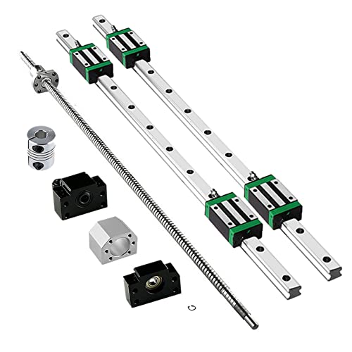 CNCMANS Linearführung Set enthalten 2PCS HGR20 1200mm Linearschiene mit 4PCS Gleitblock + 1PCS SFU1605 1200mm Kugelumlaufspindel mit Kugelmutter, BF/BK12 Endunterstützung, Kupplung, Muttergehäuse CNCMANS Linearführung Set enthalten 2PCS HGR20 1200mm Linearschiene mit 4PCS Gleitblock + 1PCS SFU1605 1200mm Kugelumlaufspindel mit Kugelmutter, BF/BK12 Endunterstützung, Kupplung, Muttergehäuse von CNCMANS