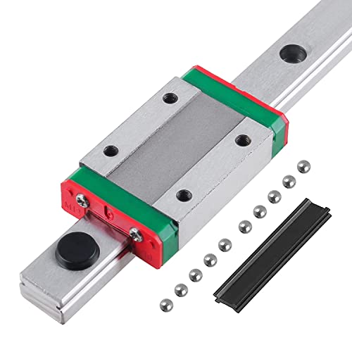 CNCMANS MGN9H 250mm Miniatur Lineare Schienenführung MGN9 250mm linearführung schiene MGN9 Linear Rail Linear Guide Rail mit MGN9H Lagerblock für CNC-Graviermaschine von CNCMANS