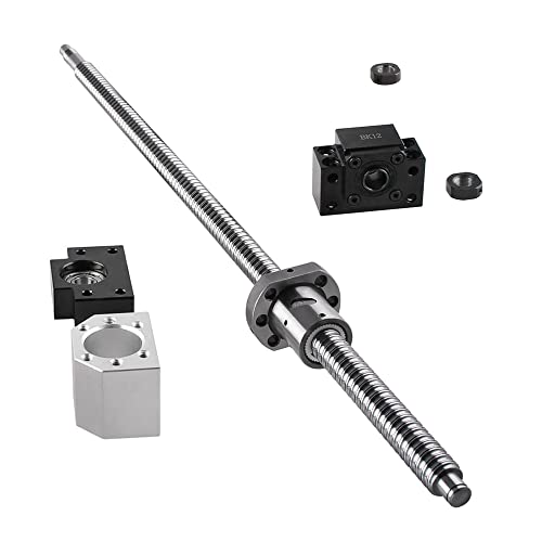CNCMANS SFU1605 Kugelumlaufspindel Set 600mm Gewindespindel mit BK12 / BF12 Kugelumlaufspindelstützen und DSG16H Muttergehäuse CNC Teile für Graviermaschine von CNCMANS