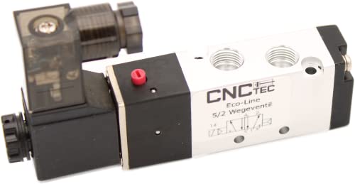 5/2 Wege Pneumatikventil 1/8" 24 Volt DC Wegeventil CNCTEC EcoLine 5/2 Wegeventil (24 Volt DC) von CNCTEC