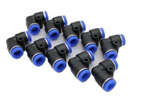 8mm IQS Pneumatik Winkel-Steckverbinder 90° 10 Stück - Schlauchverbinder Druckluftverbinder von CNCTEC