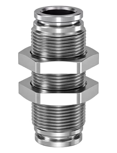 Edelstahl Pneumatik Schottverschraubung IQS 4mm Schlauchverbinder - Steckanschluss gerade (Ø 4mm) von CNCTEC