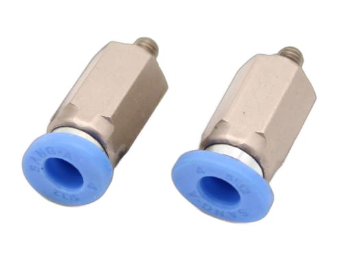 M3 Steckverschraubung 2er-Set für 4mm Pneumatikschlauch Push In Druckluftanschluß M3 Steckanschluss Industriequalität (M3 auf 4mm Schlauch) von CNCTEC