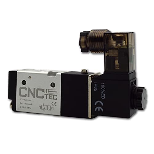 Pneumatik Magnet- Wegeventil 3/2 Wege 1/8" 12 Volt DC (3/2 Wege 1/8" 12 Volt DC) von CNCTEC