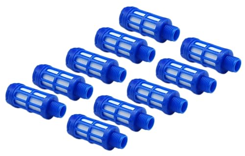 Pneumatik Schalldämpfer 1/8" aus Kunststoff 10er Set Industriequalität (10, Kunststoff 1/8") von CNCTEC