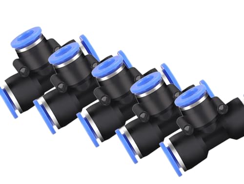 Pneumatik T-Stück 4mm IQS Druckluftverbinder 3 Wege Verbinder 10 Stück von CNCTEC