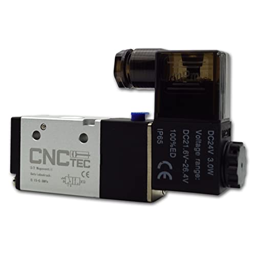 Pneumatik-Ventil 3/2 Wege Magnet-Ventil 1/4" 12 Volt DC (3/2 Wege 1/4" 12 Volt DC) von CNCTEC