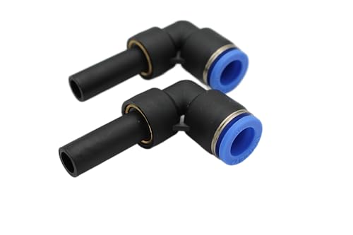 Pneumatik Winkel-Steckverbindung 10mm Stecknippel auf 10mm IQS Schlauchanschluss 2er Set von CNCTEC