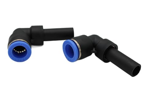 Pneumatik Winkel-Steckverbindung 12mm Stecknippel auf 12mm IQS Schlauchanschluss 2er Set von CNCTEC