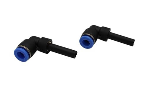Pneumatik Winkel-Steckverbindung 6mm Stecknippel auf 6mm IQS Schlauchanschluss 2er Set von CNCTEC