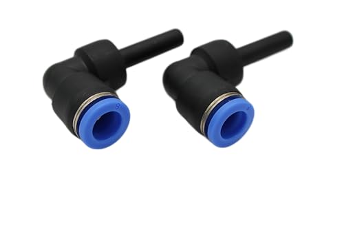 Pneumatik Winkel-Steckverbindung 6mm Stecknippel auf 8mm IQS Schlauchanschluss 2er Set von CNCTEC