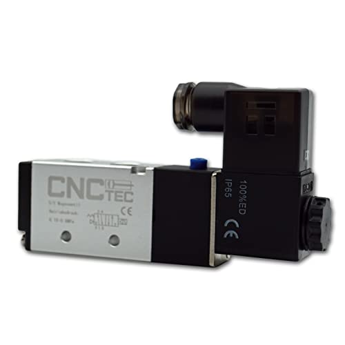 Pneumatikventil Magnet- Wegeventil 5/2 Wege 1/4" 12 Volt DC (5/2 Wege 1/4" 12 Volt DC) von CNCTEC