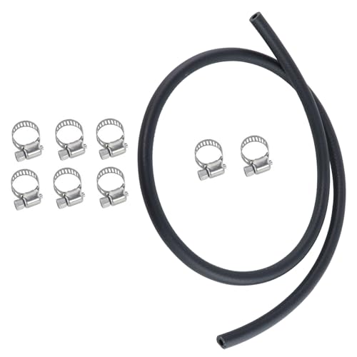 1M Benzinschlauch, Kraftstoffgasleitung Kit Ø 8 mm Kraftstoffschlauch Dieselschlauch mit 8 Stücke 10-16mm Schlauchschellen für Rasenmäher, Auto, Traktor, Boot von CNCYEAH