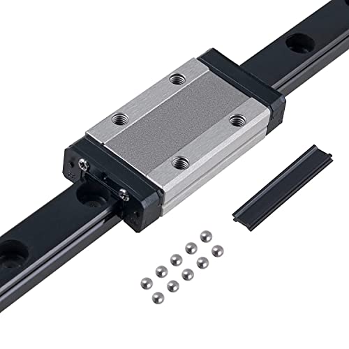 CNCYEAH 1 Stück 250mm Lineare Führungsschiene MGN12H Mini Lineare Schienenführung mit MGN12H Edelstahl Schlossblock für CNC XYZ DIY Graviermaschine (Schiene + MGN12 H-Type, 250mm) von CNCYEAH