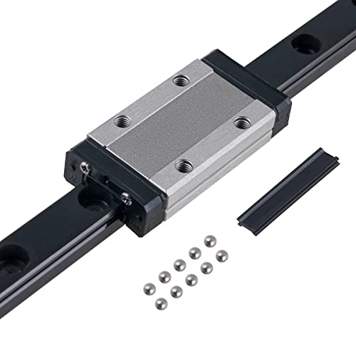 CNCYEAH 1 Stück 400mm Lineare Führungsschiene MGN12H Mini Lineare Schienenführung mit MGN12H Edelstahl Schlossblock für CNC XYZ DIY Graviermaschine (Schiene + MGN12 H-Type, 400mm) von CNCYEAH